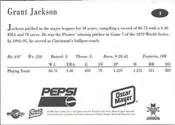 1996 Best Indianapolis Indians #4 Grant Jackson Back
