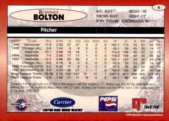 1998 Blueline Q-Cards Indianapolis Indians #6 Rodney Bolton Back