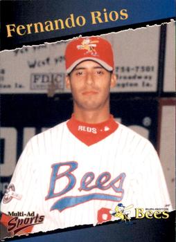 1998 Multi-Ad Burlington Bees #17 Fernando Rios Front