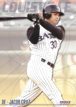 2003 Choice Louisville Bats #10 Jacob Cruz Front