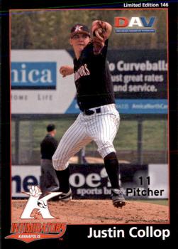 2010 DAV Minor / Independent / Summer Leagues #146 Justin Collop Front