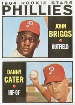 1964 Topps #482 Phillies 1964 Rookie Stars (John Briggs / Danny Cater) Front