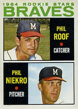 1964 Topps #541 Braves 1964 Rookie Stars (Phil Roof / Phil Niekro) Front