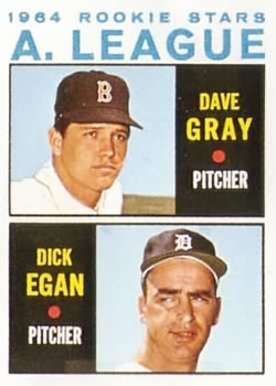 1964 Topps #572 A. League 1964 Rookie Stars (Dave Gray / Dick Egan) Front
