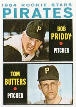1964 Topps #74 Pirates 1964 Rookie Stars (Bob Priddy / Tom Butters) Front