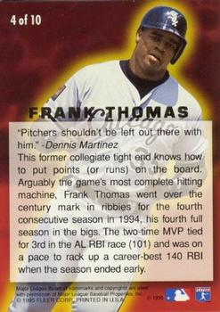 1995 Ultra - RBI Kings #4 Frank Thomas Back