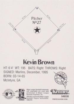 1998 Kenner Starting Lineup Cards #546330 Kevin Brown Back