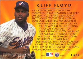 1995 Ultra - 2nd Year Standouts #1 Cliff Floyd Back