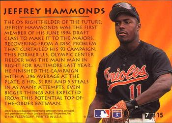 1995 Ultra - 2nd Year Standouts #7 Jeffrey Hammonds Back