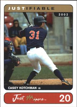 2002-03 Justifiable #20 Casey Kotchman Front