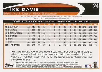 2012 Topps #24 Ike Davis Back