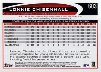 2012 Topps #603 Lonnie Chisenhall Back