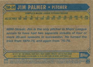 2012 Topps - 1987 Topps Minis #TM-94 Jim Palmer Back