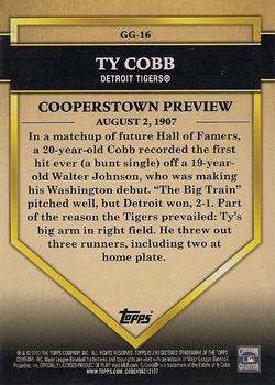 2012 Topps - Golden Greats #GG-16 Ty Cobb Back