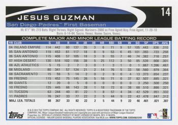 2012 Topps - Red #14 Jesus Guzman Back