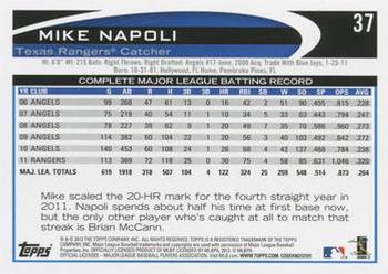 2012 Topps - Red #37 Mike Napoli Back