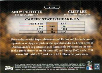 2012 Topps - Timeless Talents #TT-12 Andy Pettitte / Cliff Lee Back