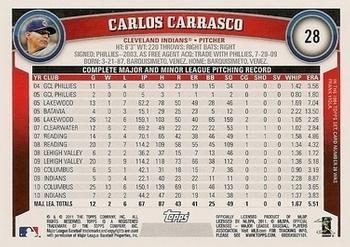 2011 Topps - Cognac Diamond Anniversary #28 Carlos Carrasco Back