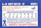 1992 Donruss Cracker Jack I #9 Brett Butler Back
