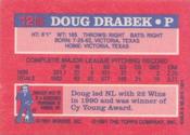 1991 Topps Cracker Jack Series One #12 Doug Drabek Back