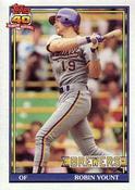 1991 Topps Cracker Jack Series One #23 Robin Yount Front