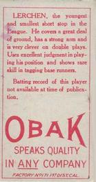 1909-11 Obak (T212) #NNO Bertram Lerchen Back