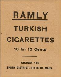 1909 Ramly Cigarettes T204 #NNO Cliff Blankenship Back
