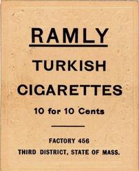1909 Ramly Cigarettes T204 #NNO Al Bridwell Back