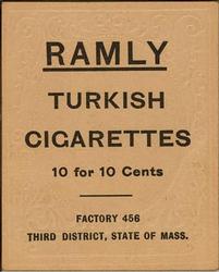 1909 Ramly Cigarettes T204 #NNO John Hummel Back