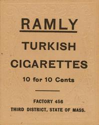 1909 Ramly Cigarettes T204 #NNO Gus Dorner Back