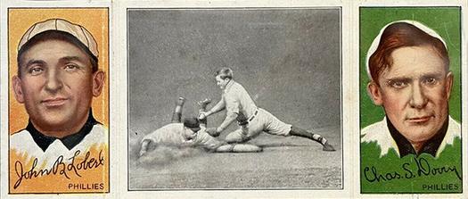 1912 Hassan Triple Folders T202 #NNO Dooin Gets His Man (Red Dooin / Hans Lobert) Front
