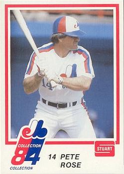 1984 Stuart Montreal Expos #17 Pete Rose Front