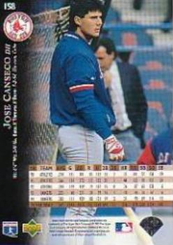 1995 Upper Deck - Electric Diamond #158 Jose Canseco Back