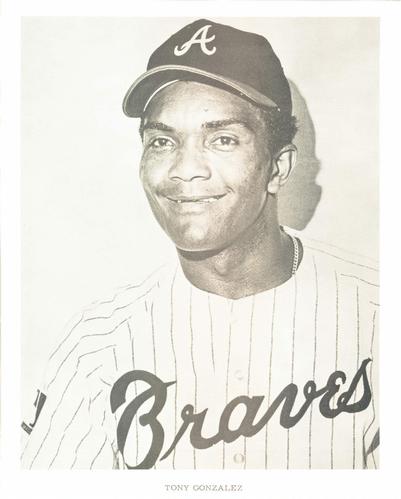 1969 Atlanta Braves Photocards 8x10 #NNO Tony Gonzalez Front