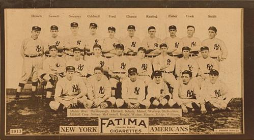 1913 Fatima Teams (T200) #NNO New York Yankees Front