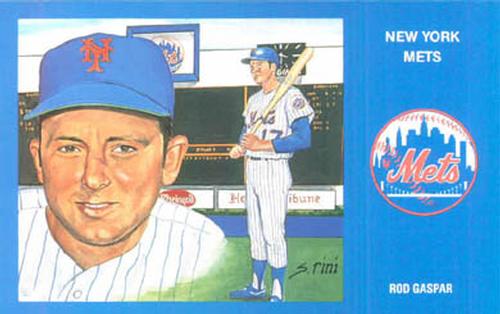 1989 Historic Limited Editions 1969 New York Mets Postcards #12 Rod Gaspar Front