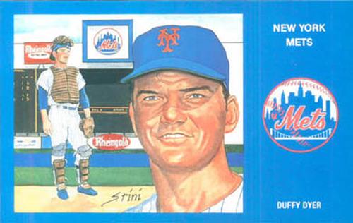1989 Historic Limited Editions 1969 New York Mets Postcards #9 Duffy Dyer Front