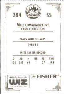 1991 The Wiz New York Mets #284 Al Moran Back