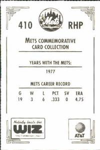 1991 The Wiz New York Mets #410 Jackson Todd Back