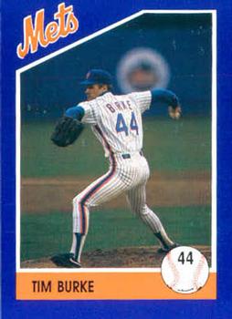 1992 Kahn's New York Mets #NNO Tim Burke Front
