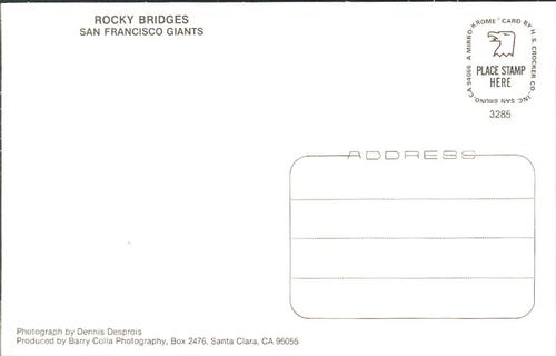 1985 Barry Colla Postcards #3285 Rocky Bridges Back