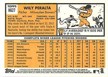 2012 Topps Heritage #H627 Wily Peralta Back