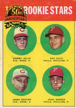 2012 Topps Heritage - 50th Anniversary Buybacks #29 1963 Rookie Stars (Sammy Ellis / Ray Culp / Jesse Gonder / John Boozer) Front