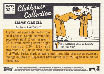2012 Topps Heritage - Clubhouse Collection Relics #CCR-JG Jaime Garcia Back