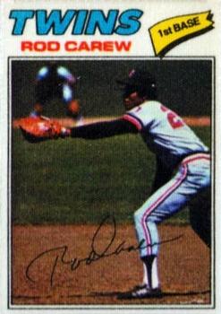 1977 Topps Cloth Stickers #10 Rod Carew Front