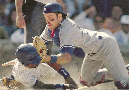 1995 Post Collector Series 3x5 #12 Mike Piazza Back