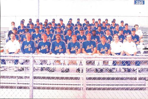 1988 Barry Colla New York Mets Postcards #1288 Team Photo Front