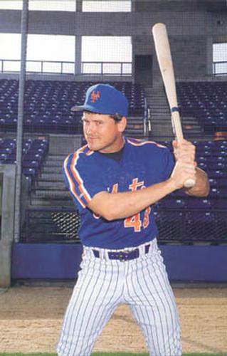 1989 Barry Colla New York Mets Postcards #1589 Randy Myers Front