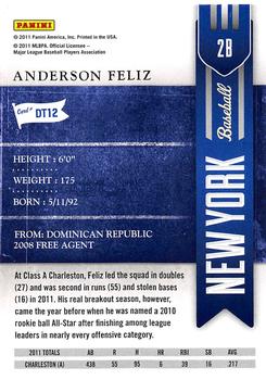 2011 Playoff Contenders - Draft Ticket #DT12 Anderson Feliz Back