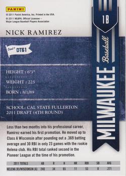 2011 Playoff Contenders - Draft Ticket #DT61 Nick Ramirez Back